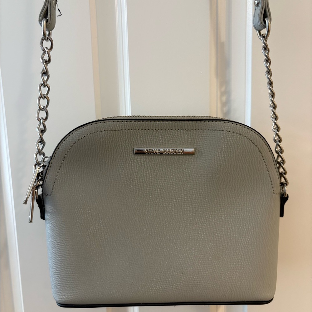 Steve Madden Gray Crossbody Bag with Chain Strap